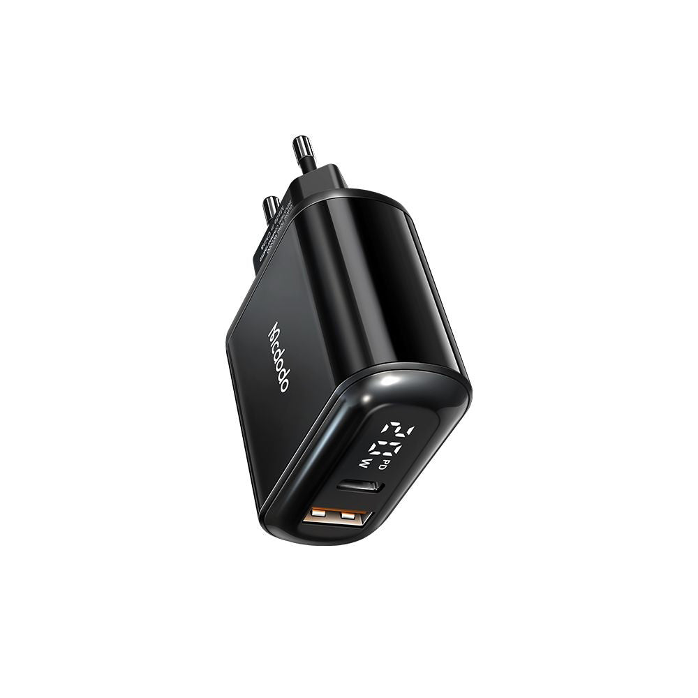 Síťová nabíječka McDodo CH-7170 Chocolate Display, 20W, 3A, 1 x USB-A - 1 x USB-C, černá