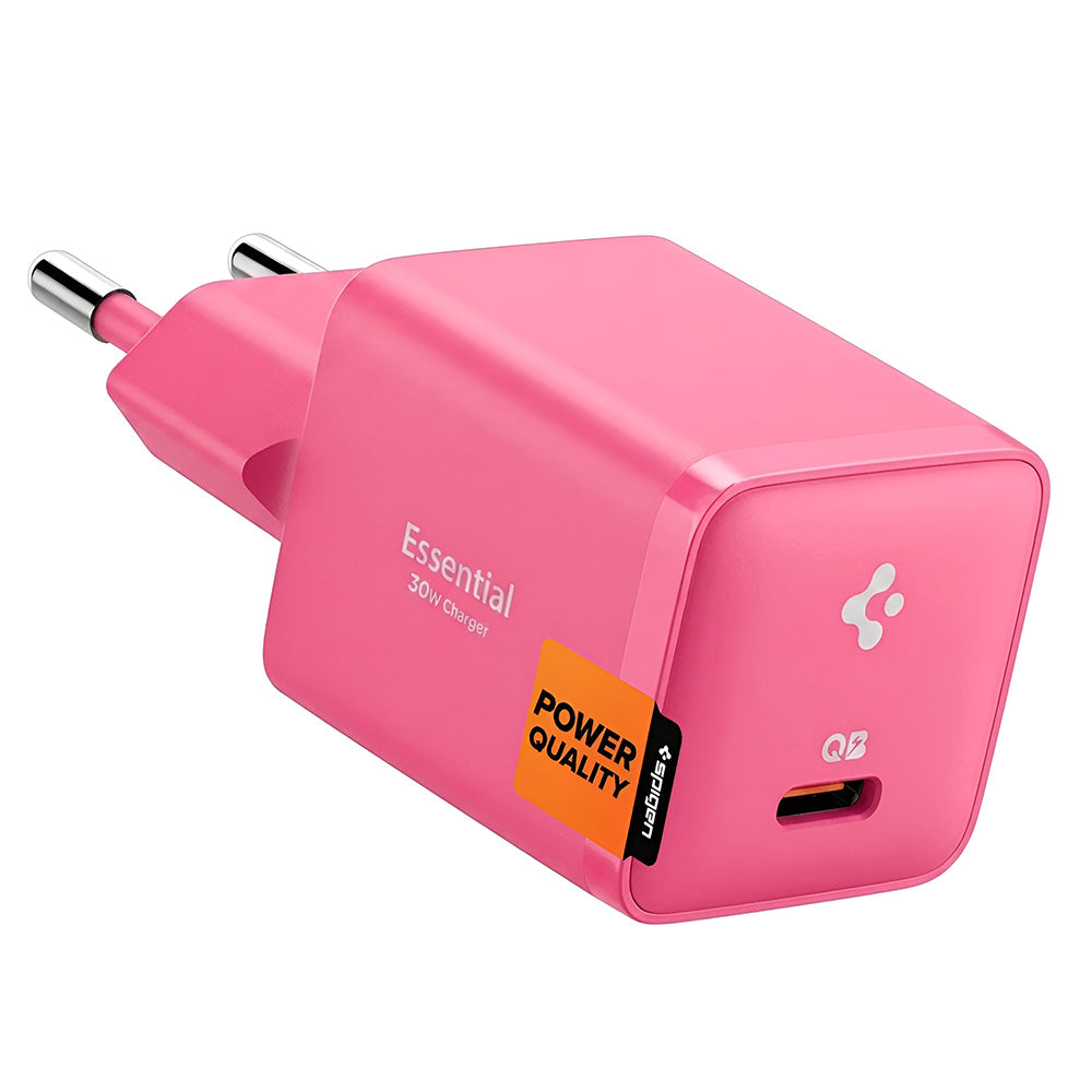 Síťová nabíječka Spigen EE301EU Essential, 30W, 3A, 1 x USB-C, růžová ACH10449