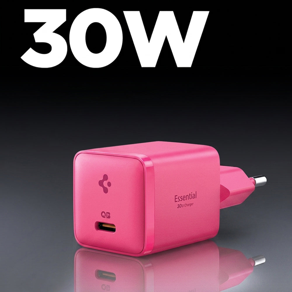 Síťová nabíječka Spigen EE301EU Essential, 30W, 3A, 1 x USB-C, růžová ACH10449
