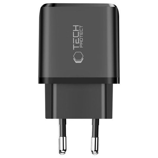Síťová nabíječka Tech-Protect NCA45W, 45W, 3A, 1 x USB-A - 1 x USB-C, Černá