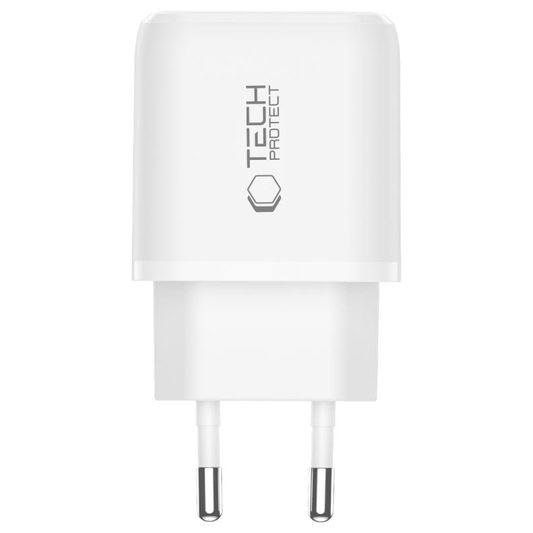 Síťová nabíječka Tech-Protect NCA45W, 45W, 3A, 1 x USB-A - 1 x USB-C, Bílá
