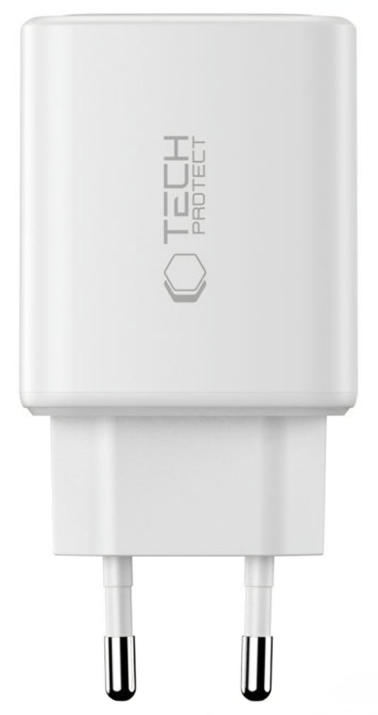 Síťová nabíječka Tech-Protect NCA65W, 65W, 3A, 1 x USB-A - 2 x USB-C, Bílá