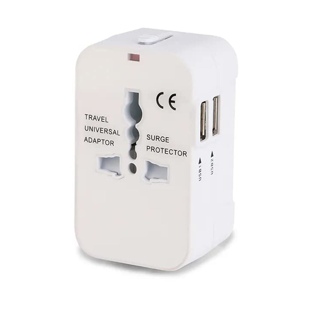 Síťová nabíječka Techsuit HHT202 Travel, 10W, 2A, 2 x USB-A, Bílá