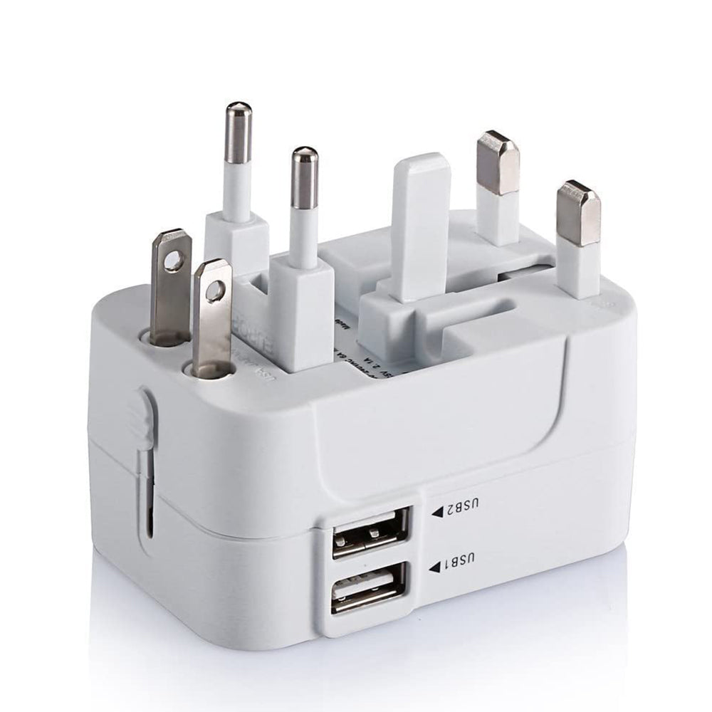 Síťová nabíječka Techsuit HHT202 Travel, 10W, 2A, 2 x USB-A, Bílá