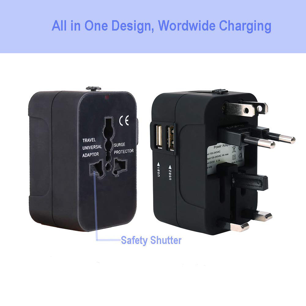 Síťová nabíječka Techsuit HHT202 Travel, 10W, 2A, 2 x USB-A, Bílá