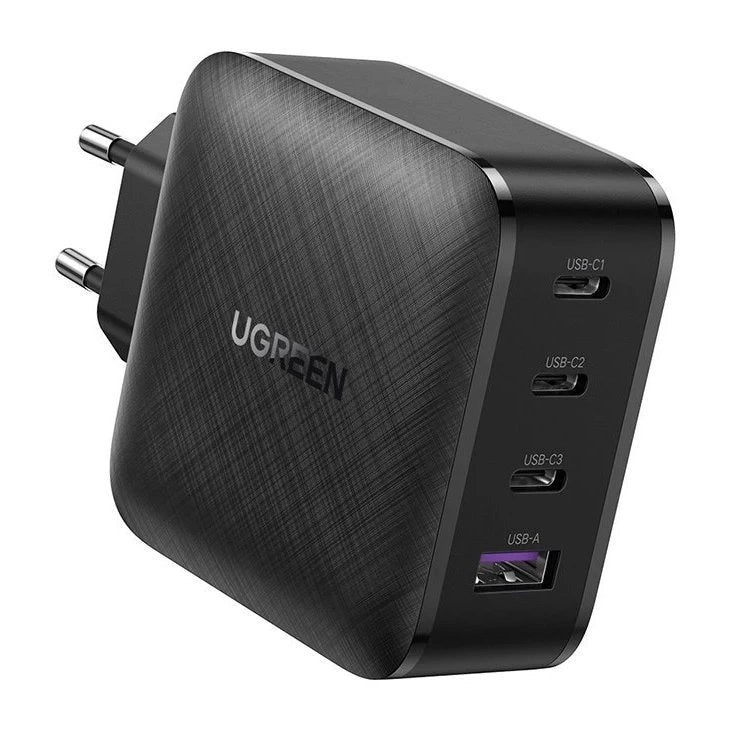 Síťová nabíječka UGREEN CD104, 65W, 3A, 1 x USB-A - 3 x USB-C, černá