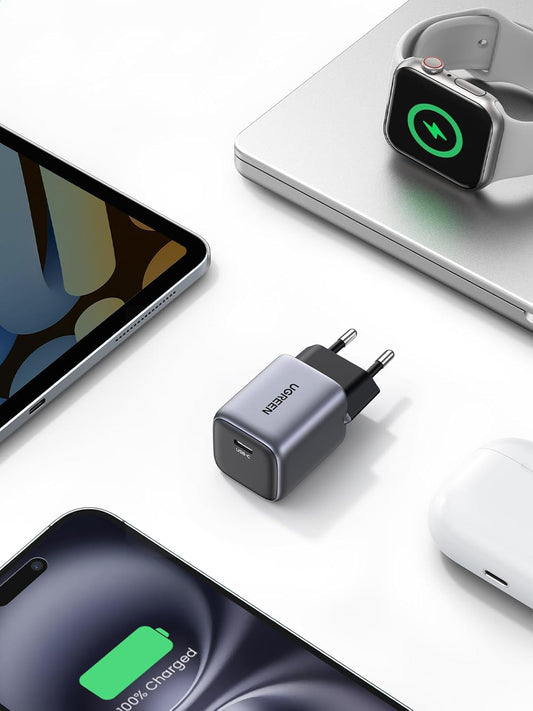 Síťová nabíječka UGREEN CD319, 30W, 3A, 1 x USB-C, šedá