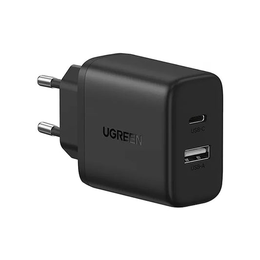 Síťová nabíječka UGREEN X227, 20W, 3A, 1 x USB-A - 1 x USB-C, černá