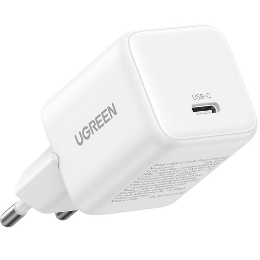 Síťová nabíječka UGREEN X513, 30W, 3A, 1 x USB-C, Bílá