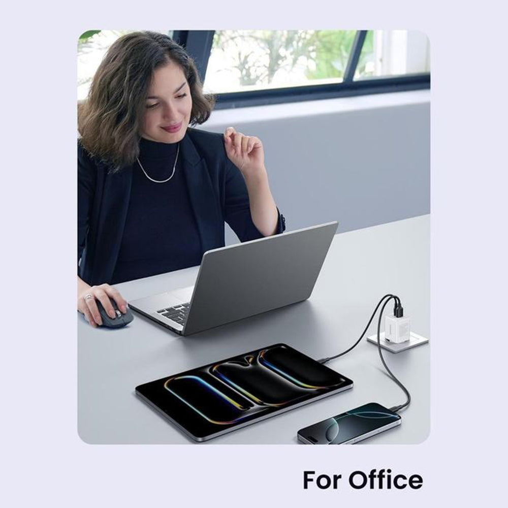 Síťová nabíječka UGREEN X516, 30W, 3A, 1 x USB-A - 1 x USB-C, Růžová