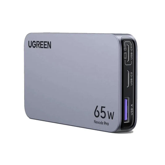 Síťová nabíječka UGREEN X753 Nexode Pro, 65W, 3A, 1 x USB-A - 2 x USB-C, šedá