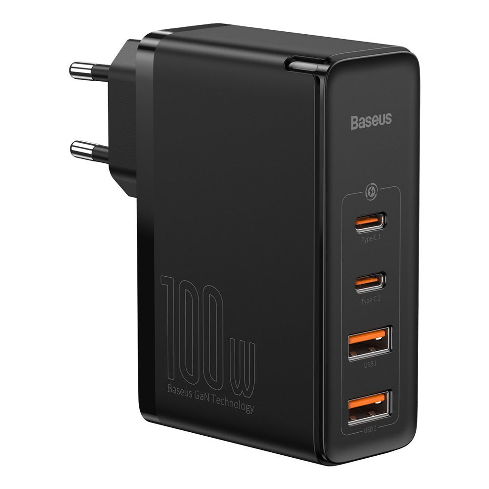 Síťová nabíječka Baseus GaN2 Pro, 100 W, 5 A, 2 x USB-A - 2 x USB-C, černá CCGAN2P-L01