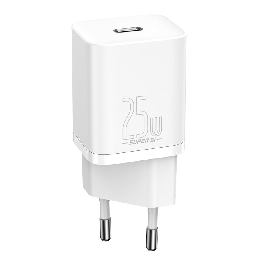 Síťová nabíječka Baseus Super Si, 25W, 3A, 1 x USB-C, bílá CCSP020102