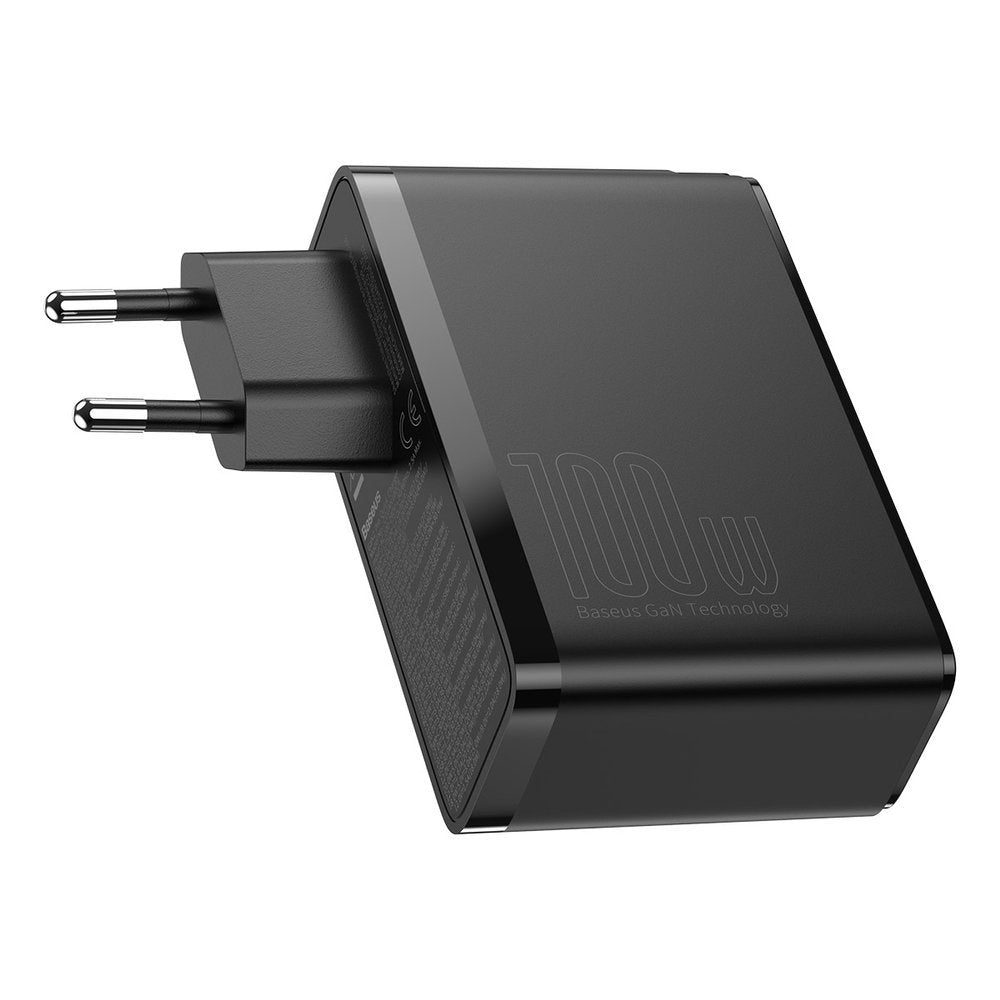 Síťová nabíječka Baseus GaN2 Pro, 100 W, 5 A, 2 x USB-A - 2 x USB-C, černá CCGAN2P-L01
