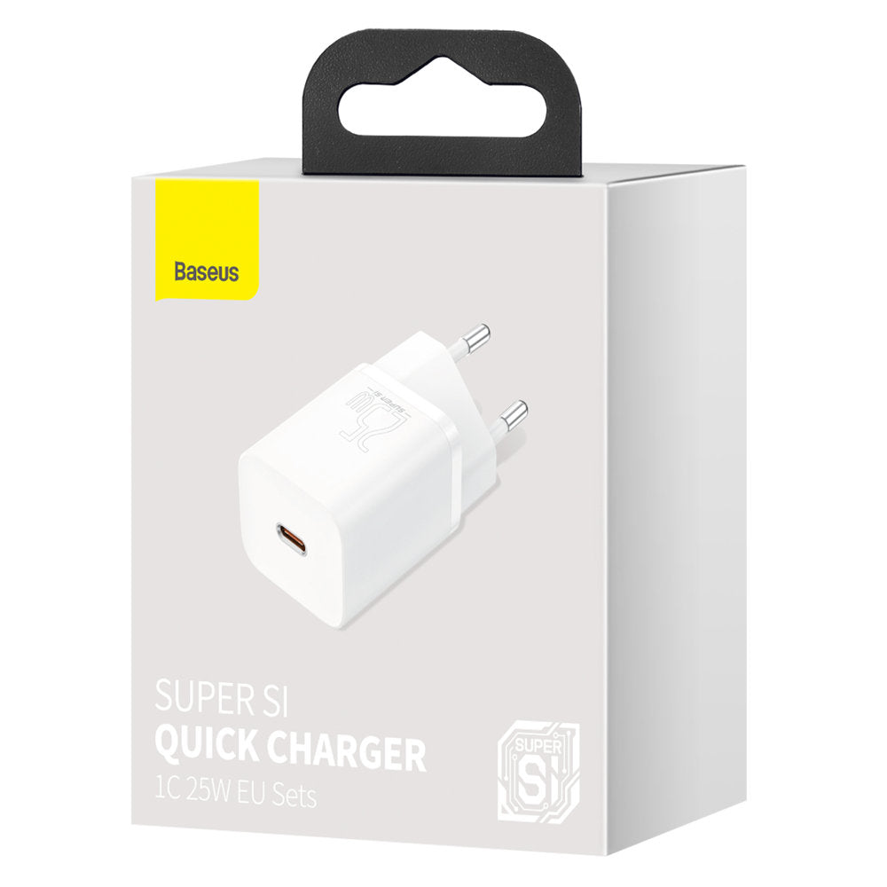 Síťová nabíječka Baseus Super Si, 25W, 3A, 1 x USB-C, bílá CCSP020102