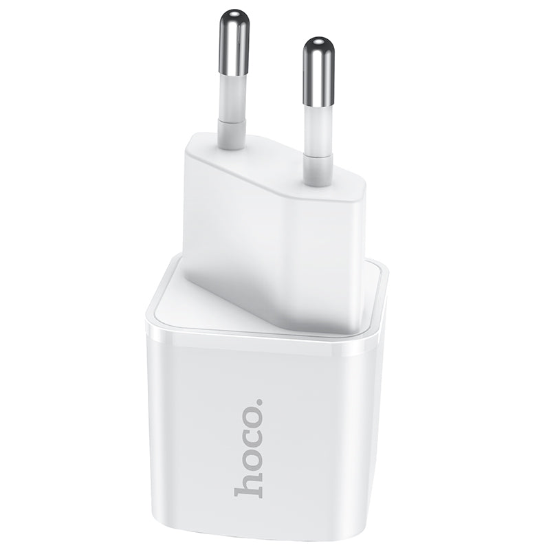 Síťová nabíječka HOCO N10, 20W, 3A, 1 x USB-C, bílá