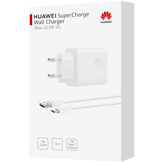 Síťová nabíječka Huawei CP404B s kabelem USB-C Huawei CP404B, 22,5 W, 2,25 A, 1 x USB-A, bílá 55033325
