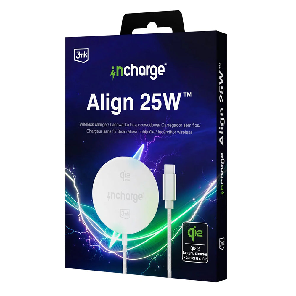 Bezdrátová síťová nabíječka 3MK Align, 25W, bílá