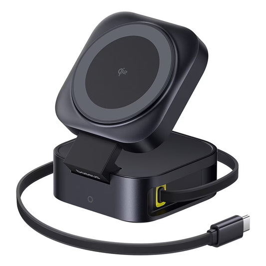Bezdrátová síťová nabíječka Baseus PicoGo 2v1, 67W, 3A, 1 x USB-C, Černá P10276800123-00