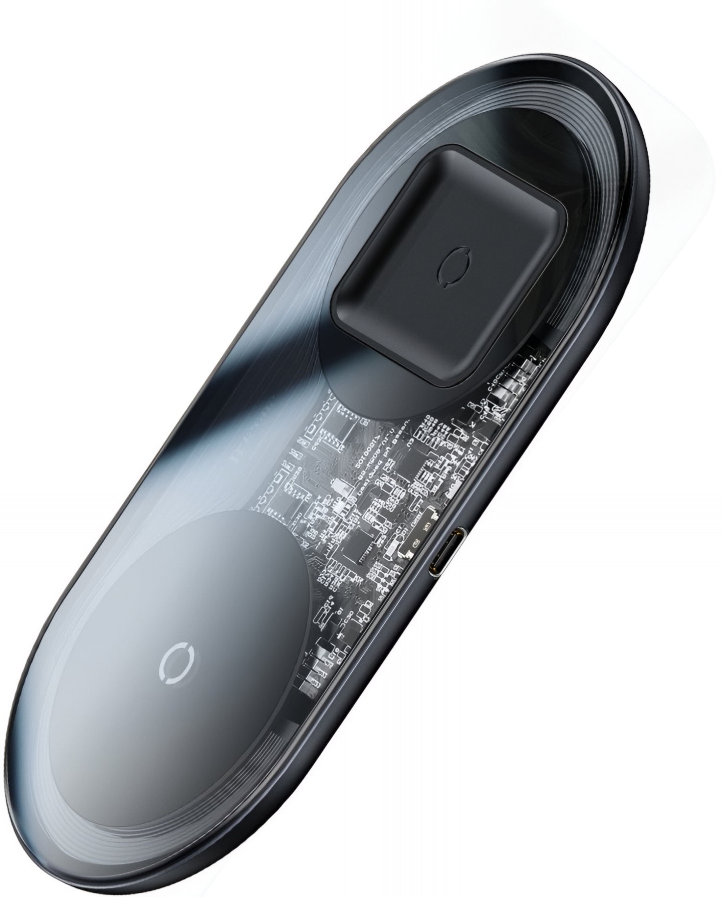 Bezdrátová nabíječka Baseus Simple 2in1, 15W, 1.67A, Transparentní WXJK-A01