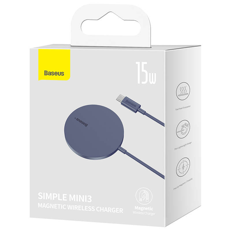 Bezdrátová nabíječka Baseus Simple Mini3, 15W, 1.67A, Fialová CCJJ040205