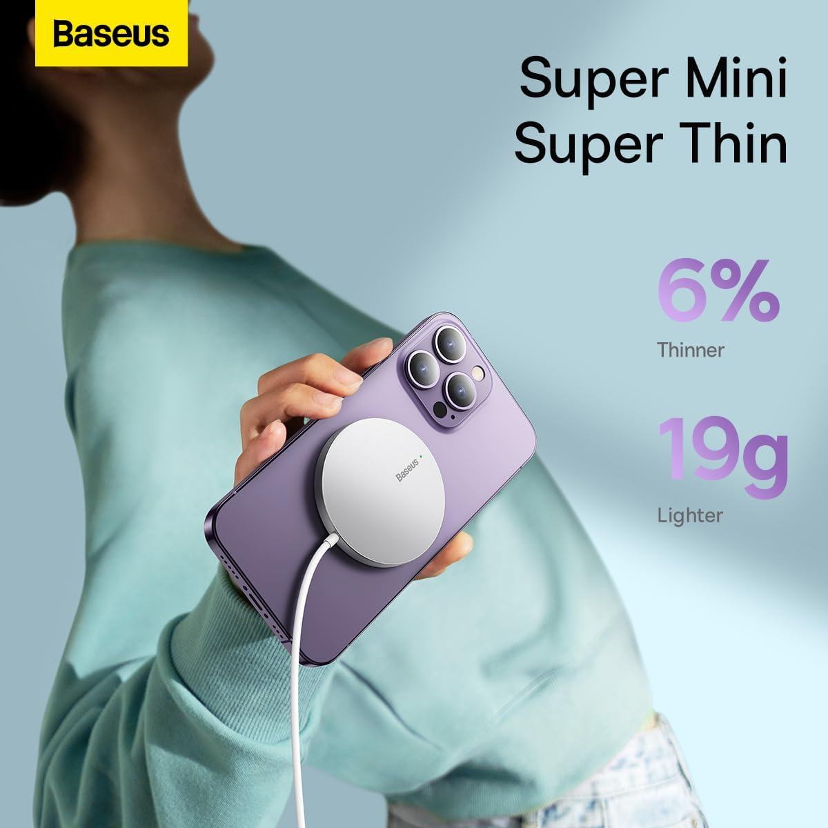 Bezdrátová nabíječka Baseus Simple Mini 3, 15W, 1.67A, Stříbrná CCJJ040012