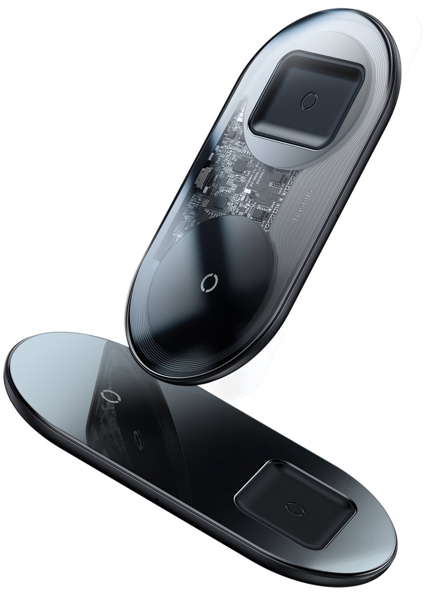 Bezdrátová nabíječka Baseus Simple 2in1, 15W, 1.67A, Transparentní WXJK-A01