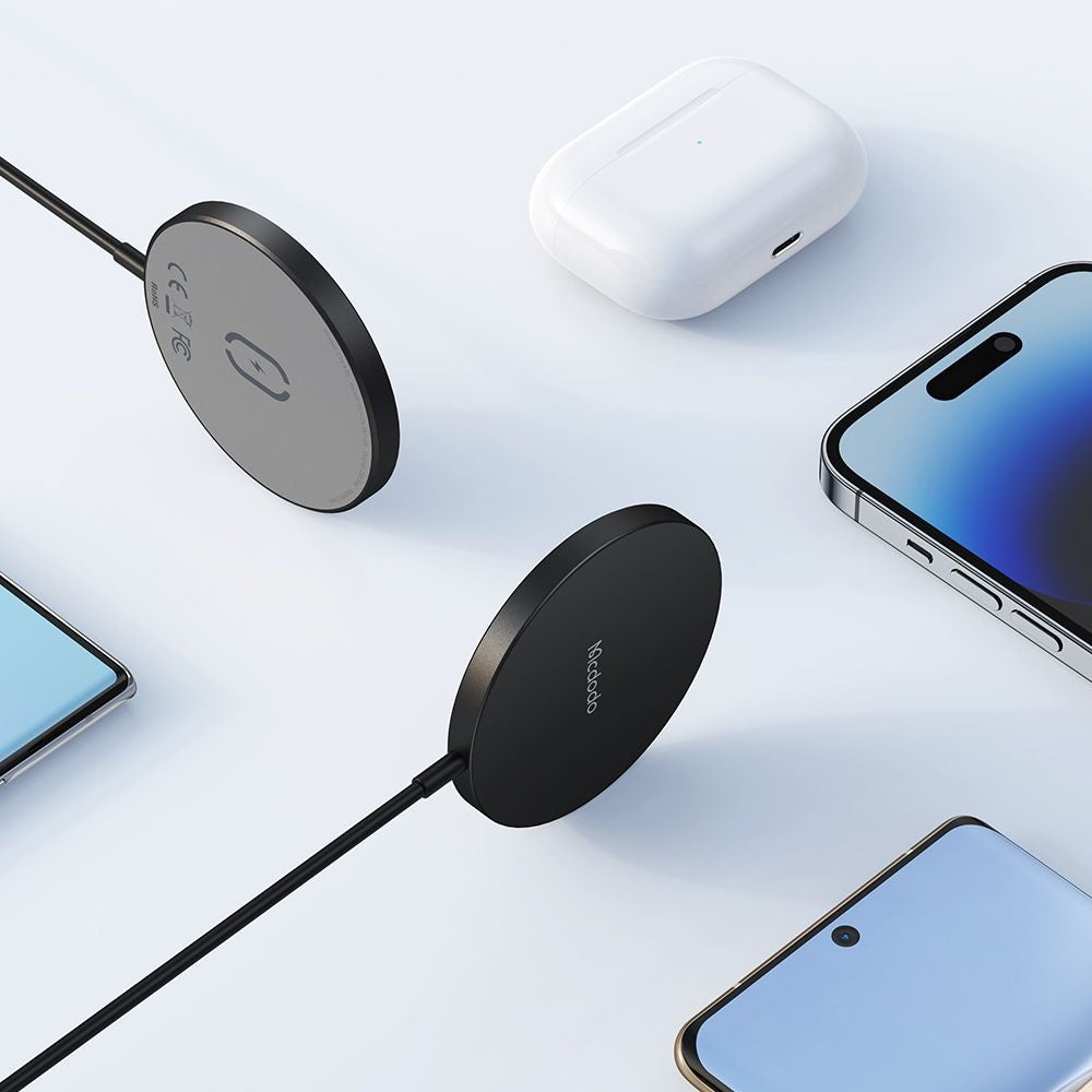 Bezdrátová síťová nabíječka McDodo CH-4360 Moon, 15W, 1.67A, Černá