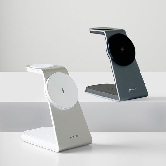 Bezdrátová nabíjecí stanice Proove Omni Power 3v1, 15W, 1.67A, šedá WSOP15020003