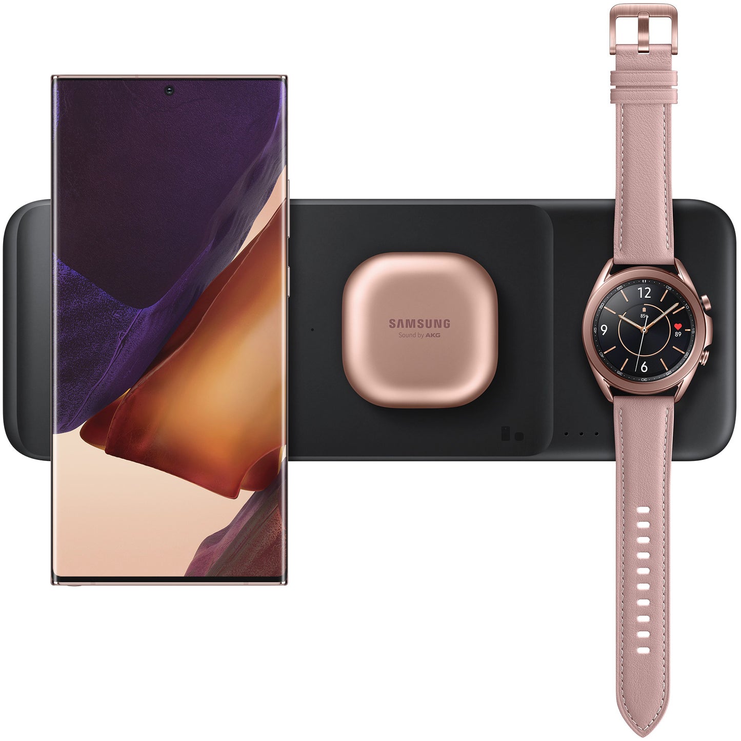 Bezdrátová síťová nabíječka Samsung Trio, 9W, 1A, černá, znovu zabalená EP-P6300TBEGEU