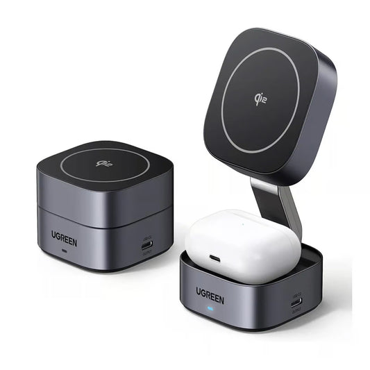 Bezdrátová síťová nabíječka UGREEN W702 3v1, 20W, 1.67A, 1 x USB-C, Černá