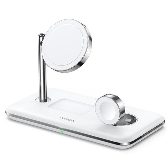 Bezdrátová nabíječka UGREEN CD278 3v1, 25W, 1.67A, Bílá