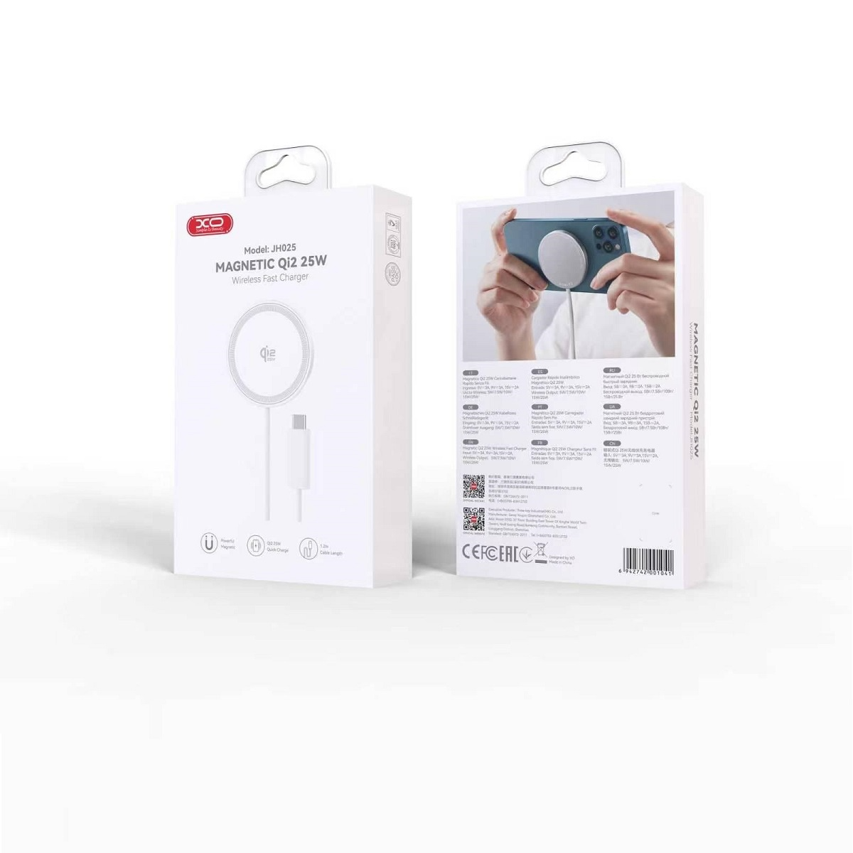 Bezdrátová síťová nabíječka XO Design JH025, 25W, bílá