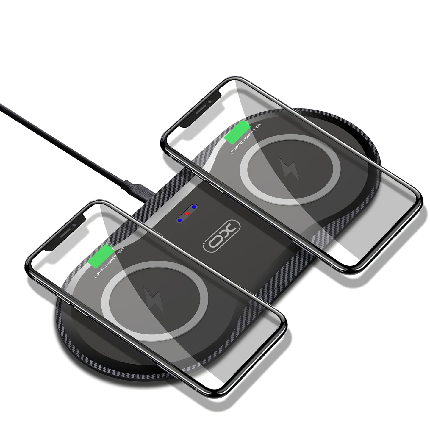 Bezdrátová síťová nabíječka XO Design WX026, 20W, 1,1A, černá