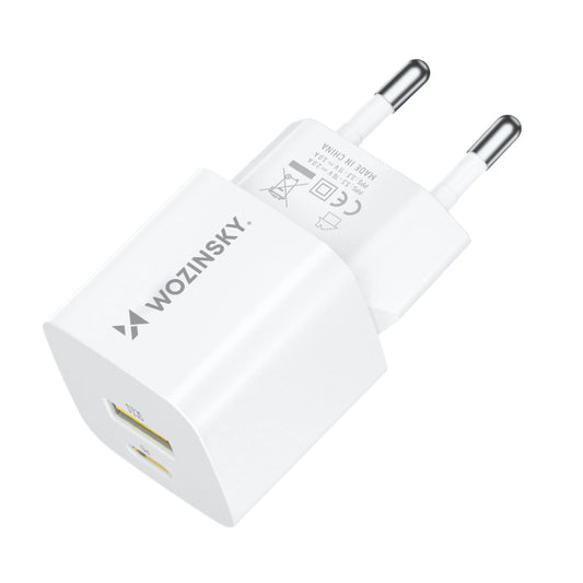 Síťová nabíječka WZK WWCEAC, 33W, 3A, 1 x USB-A - 1 x USB-C, Bílá