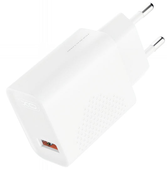 Síťová nabíječka XO Design L159, 18W, 3A, 1 x USB-A, Bílá