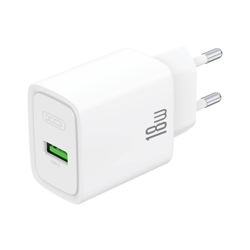 Síťová nabíječka XO Design CE50, 18 W, 3 A, 1× USB-A, bílá