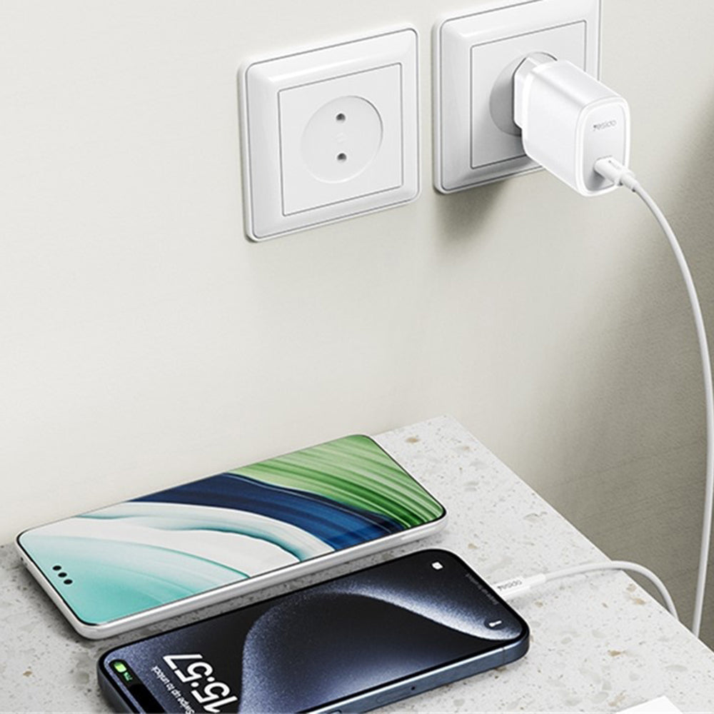 Síťová nabíječka Yesido YC57, 20W, 3A, 1 x USB-C, Bílá