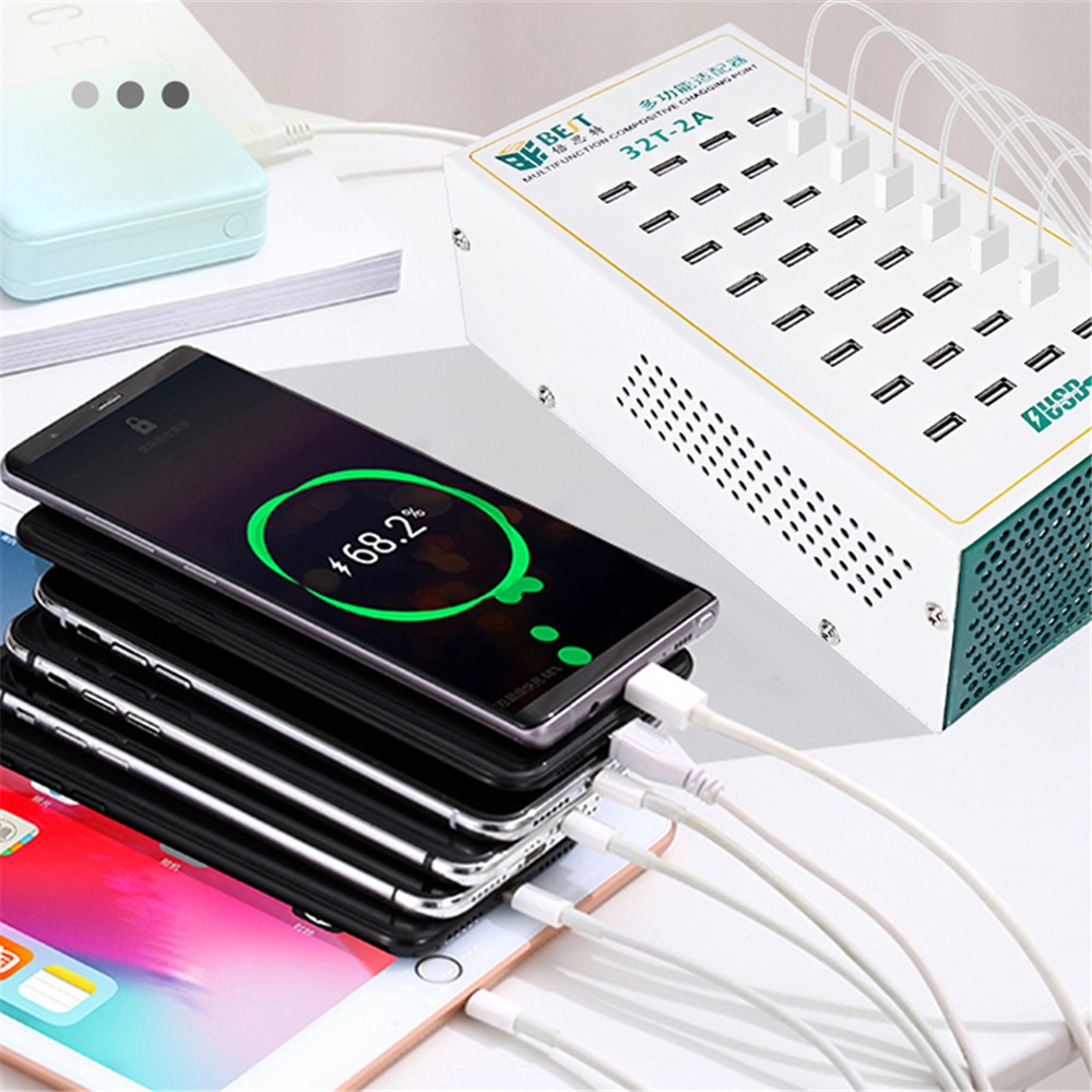 Nabíječka stanice Best 32T-2A, 2A, 32 x USB-A, bílá