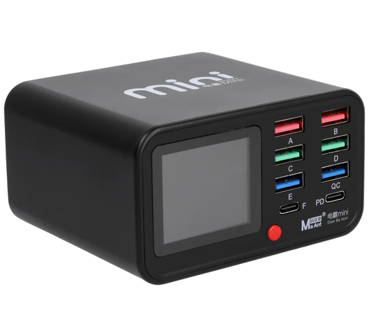 Nabíjecí stanice MaAnt Dianba Mini, 75W, 2 x USB-C - 6 x USB-A, Černá