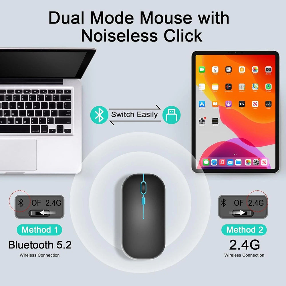 Bezdrátová klávesnice a myš Techsuit AirCombo WKM1, BT / Wi-Fi, černá