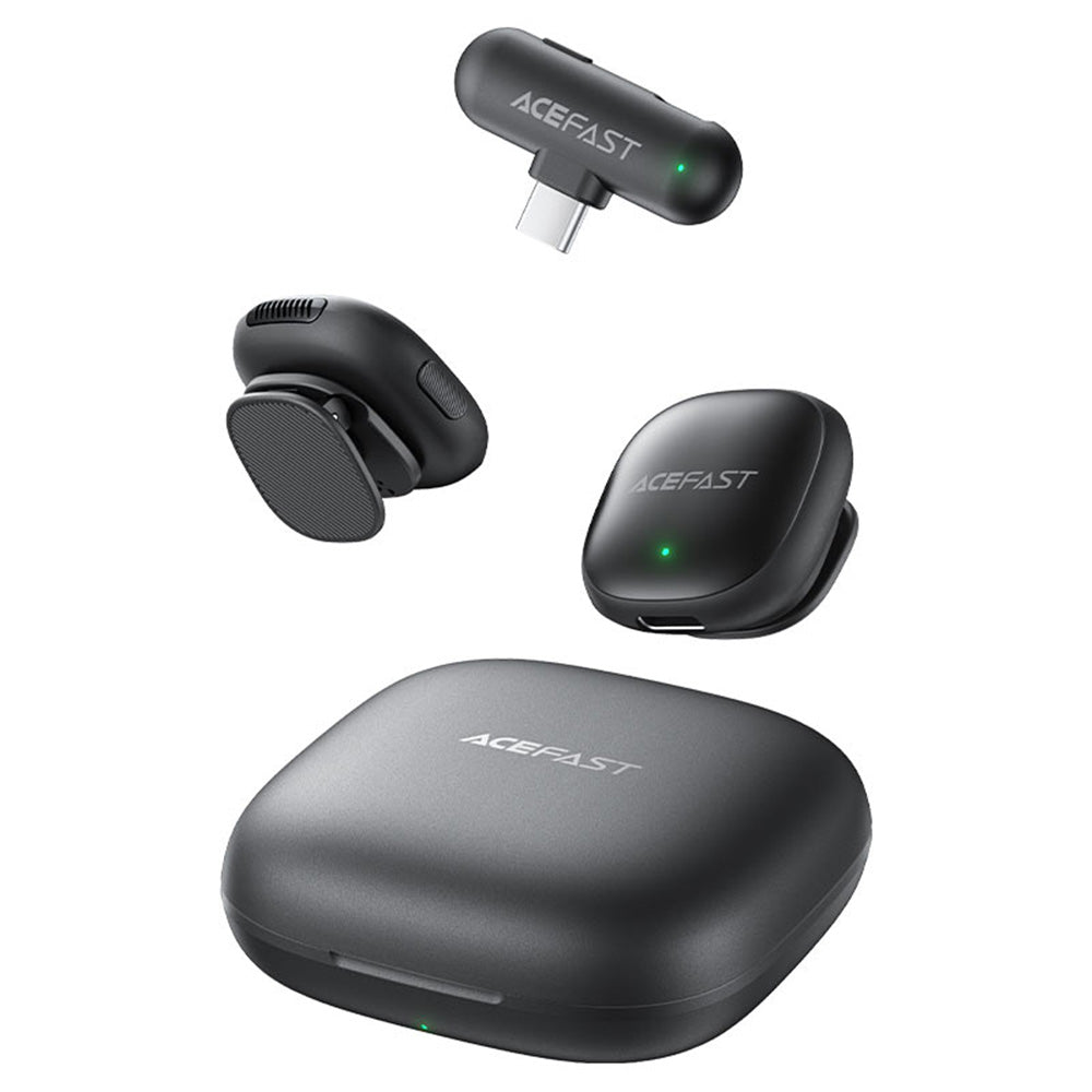 Lavaliera Acefast R1, USB-C, Sada 2 kusy, Černá