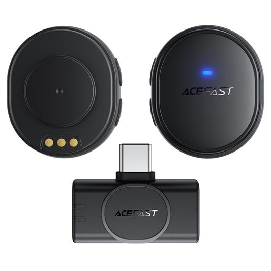 Lavaliera Acefast R3, USB-C, Sada 2 kusy, Černá
