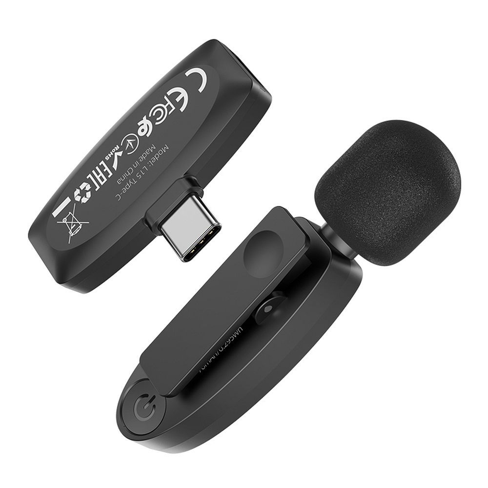 Lavaliera HOCO L15, USB-C, Černá