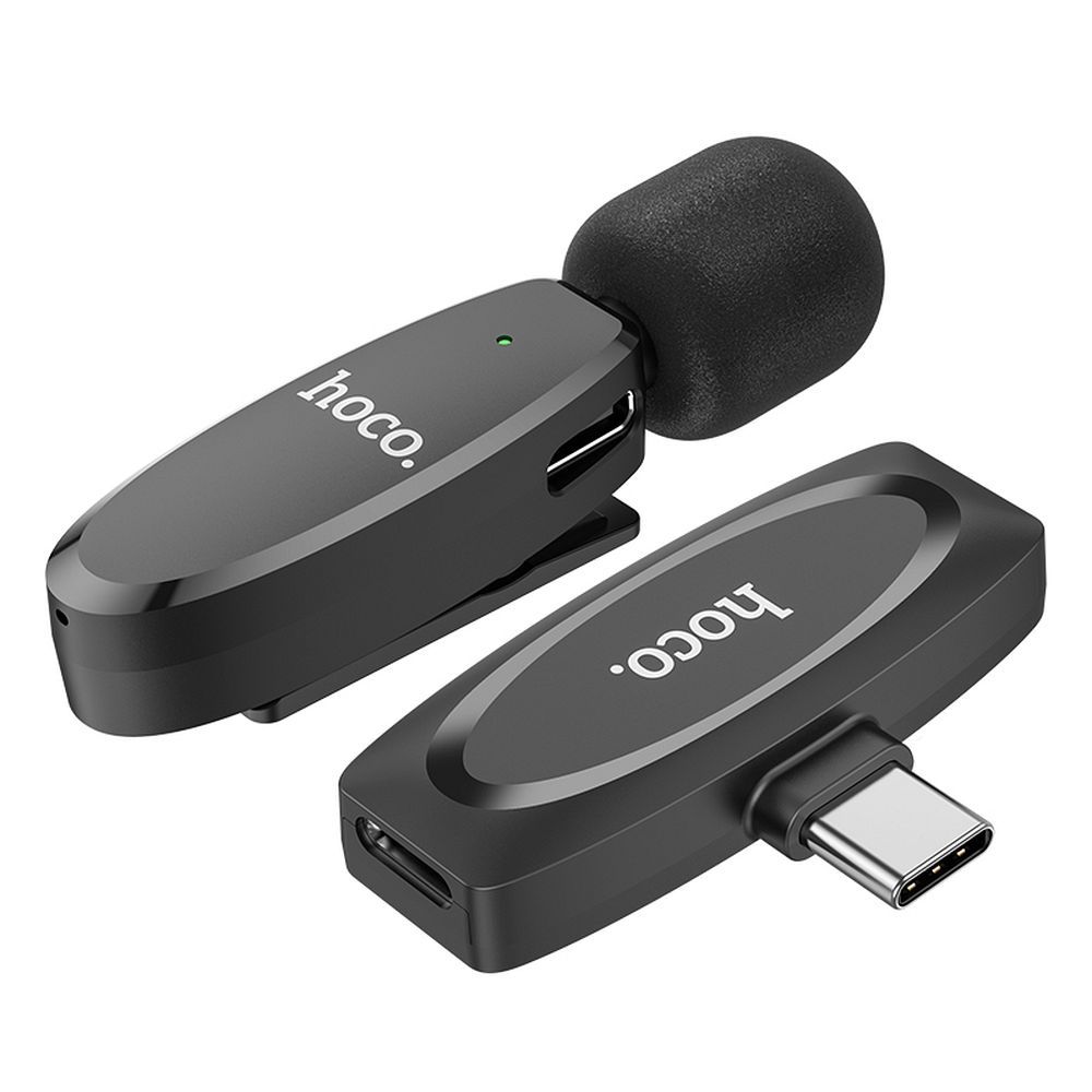 Lavaliera HOCO L15, USB-C, Černá