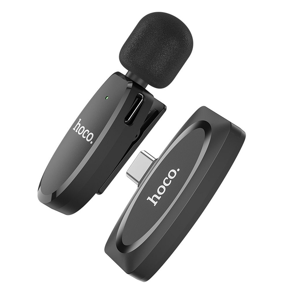 Lavaliera HOCO L15, USB-C, Černá