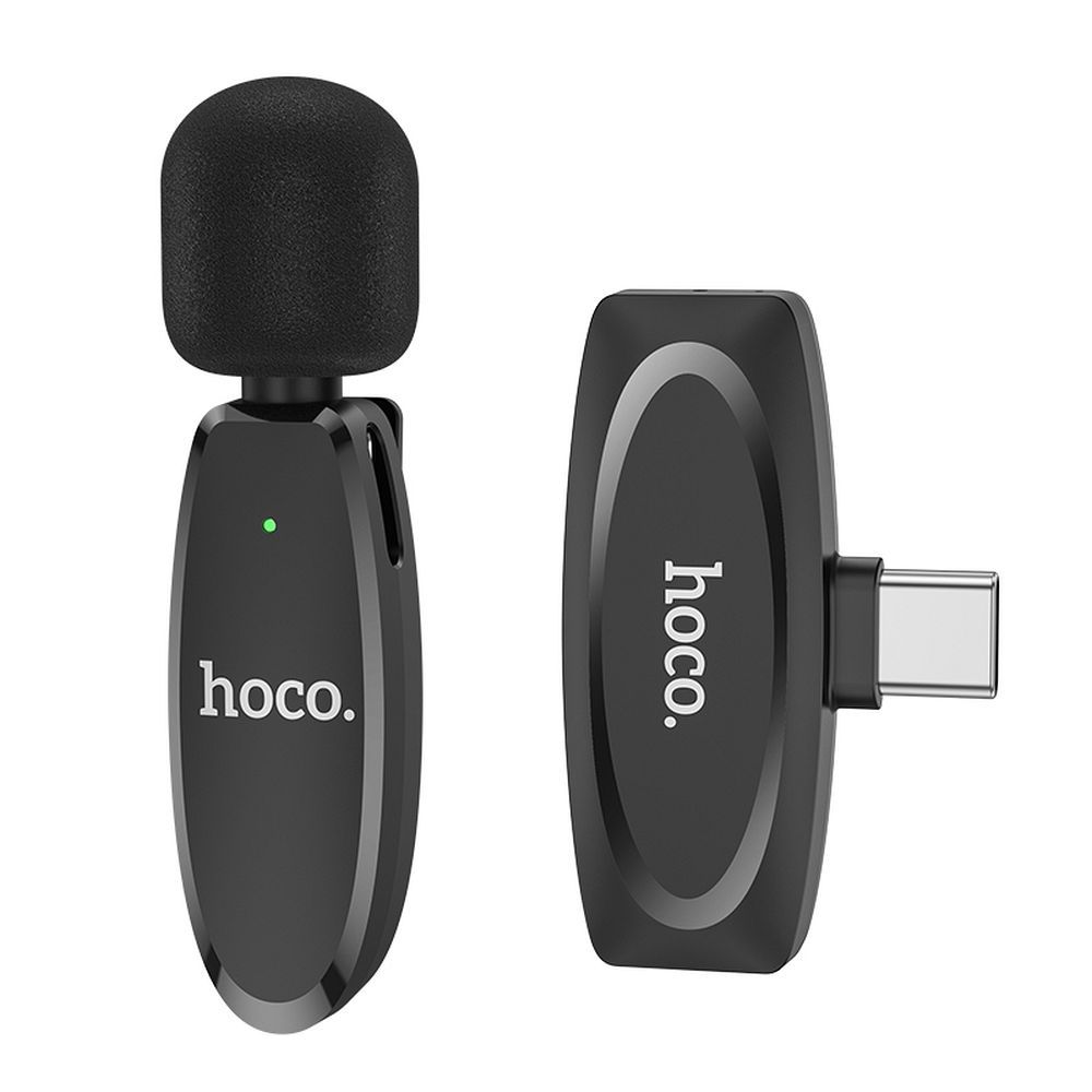 Lavaliera HOCO L15, USB-C, Černá