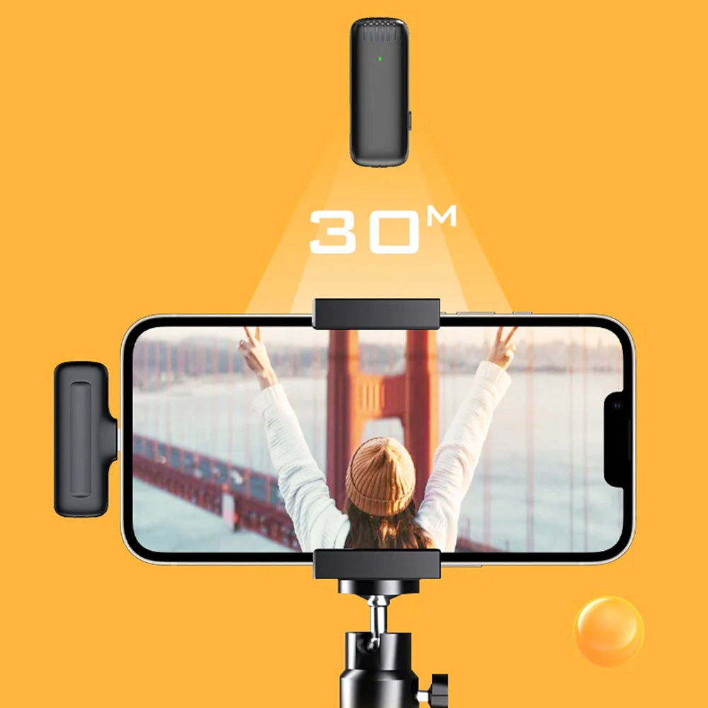 Lavaliera Techsuit LW4, USB-C, Sada 2 kusy, Černá