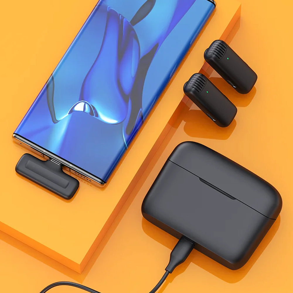 Lavaliera Techsuit LW4, USB-C, Sada 2 kusy, Černá
