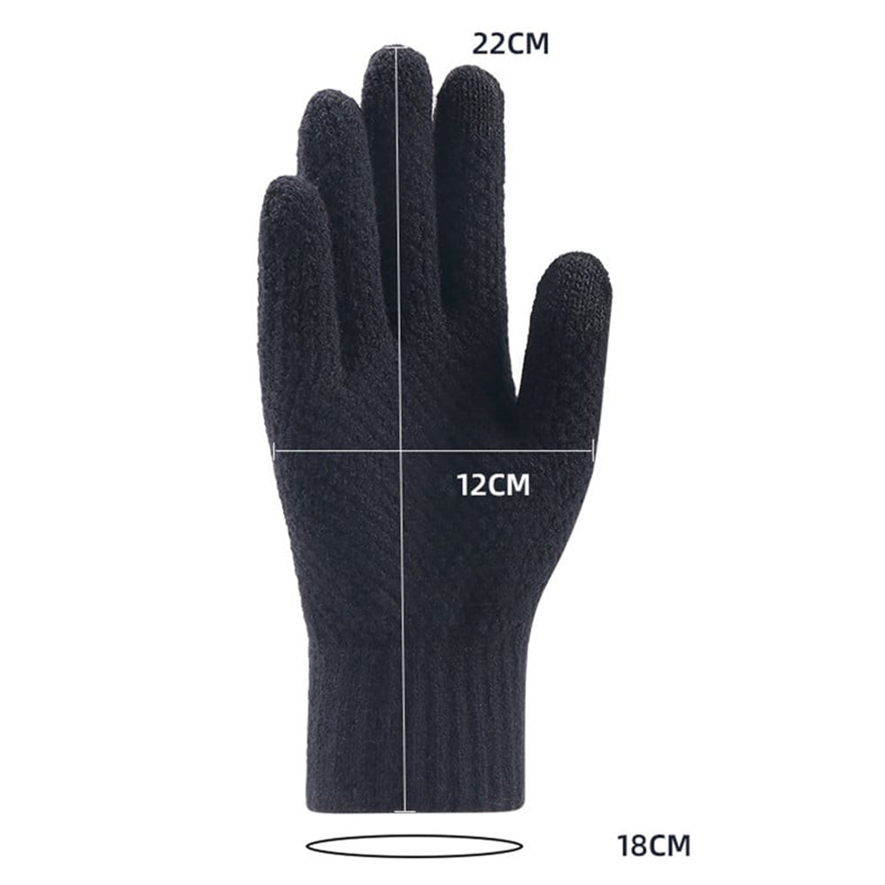 Pánské zimní dotykové rukavice Techsuit ST0013, velikost 22 cm, hnědé